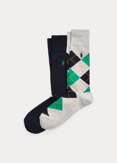 Men's Polo Ralph Lauren Argyle & Solid 2-Pack Socks | 938260TJC